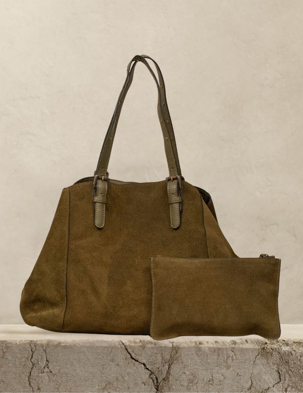 Kissa Bag Olive Suede