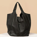Leni Bag Sun-Baked Pebble Black Leather