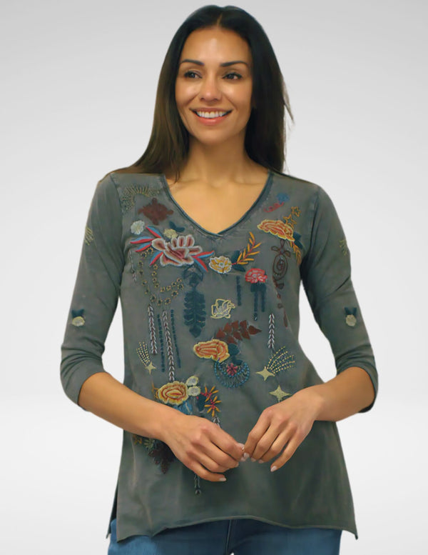 TILLY TOP - DARK GREY