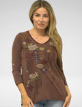 TILLY TOP - HENNA (XS & S ONLY)