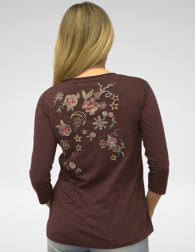GRETA TOP OXBLOOD (PLUS)