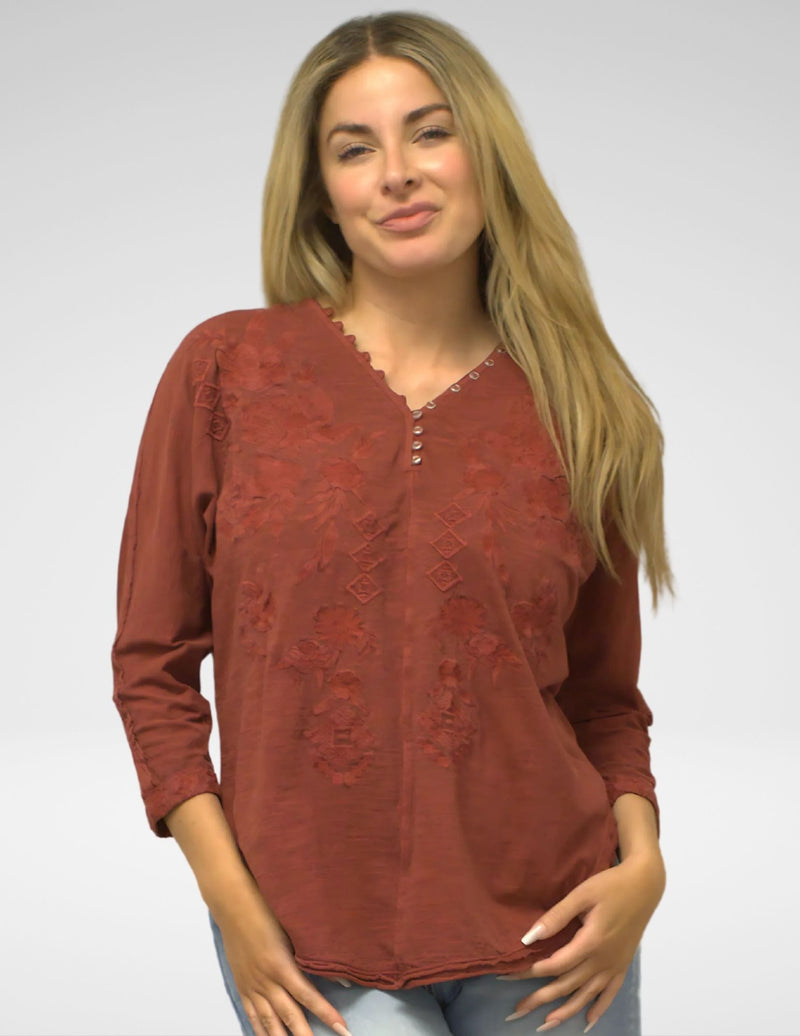 LANNA TOP CORAL QUARTZ