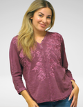 LANNA TOP - MULED WINE (XS  ONLY)