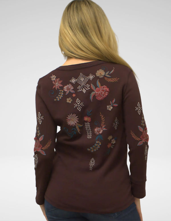 VEE TOP- OXBLOOD