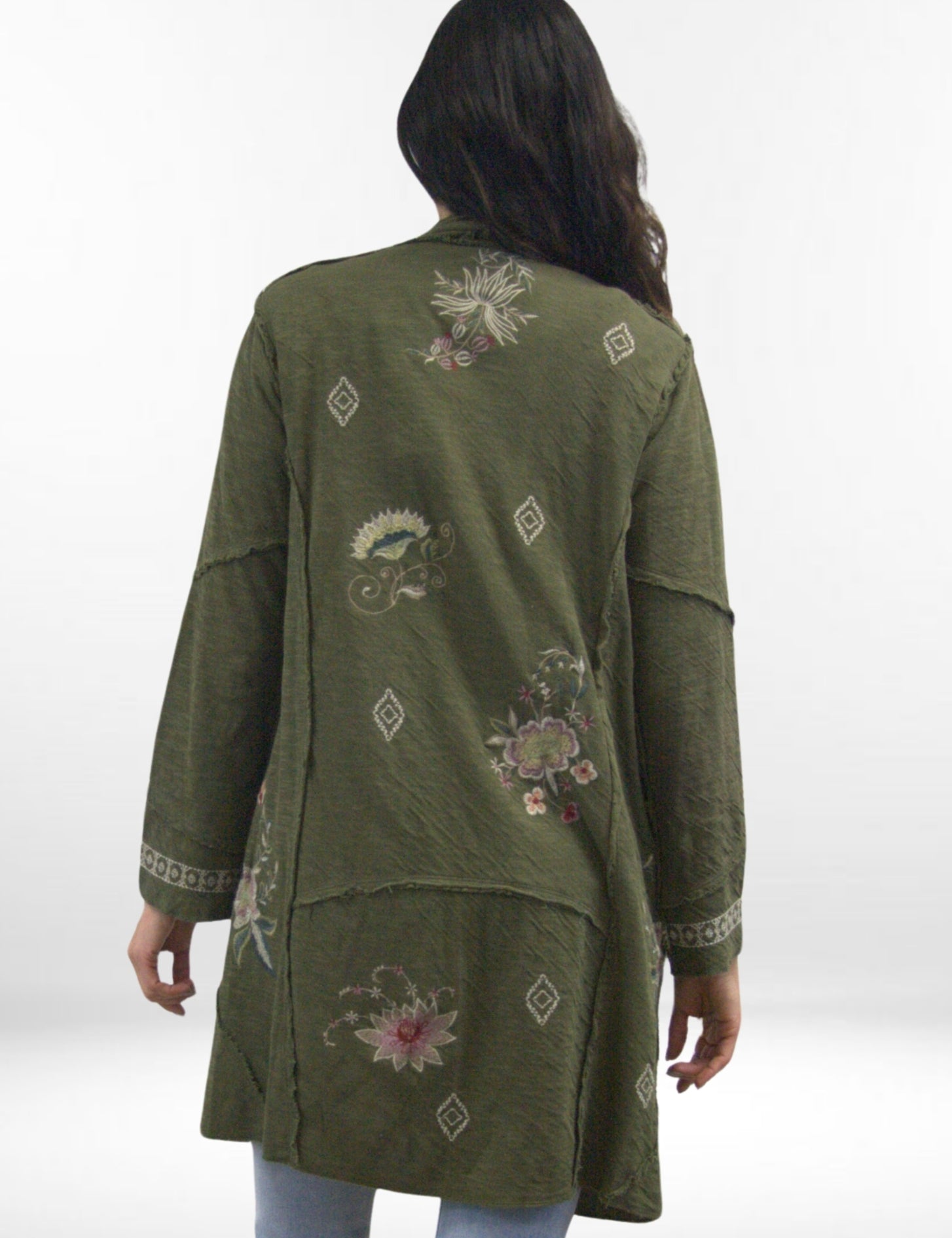 PALMA JACKET | Cotton Embroidered Jacket with Flyaway Collar