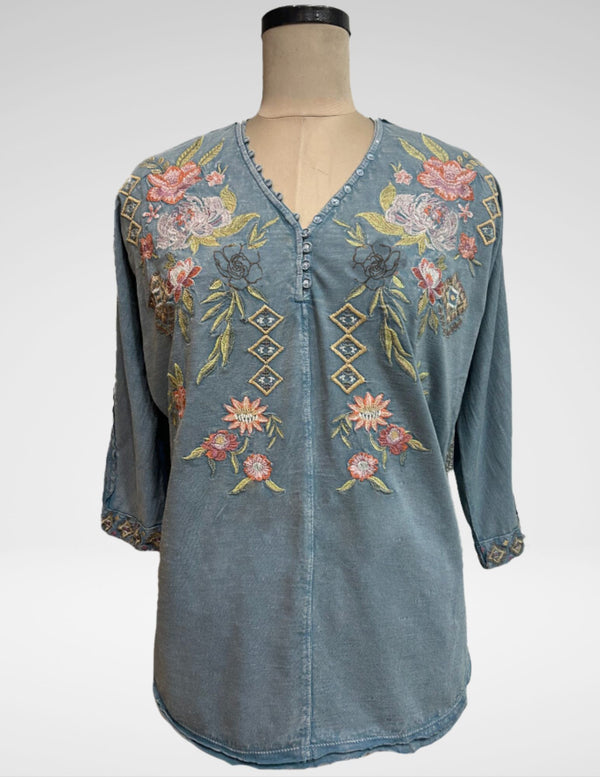 MALLY TOP GUNMENTAL BLUE