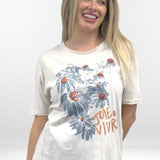 SUTTON TEE | Washed Tee Shirt with Graphics and Embroidery