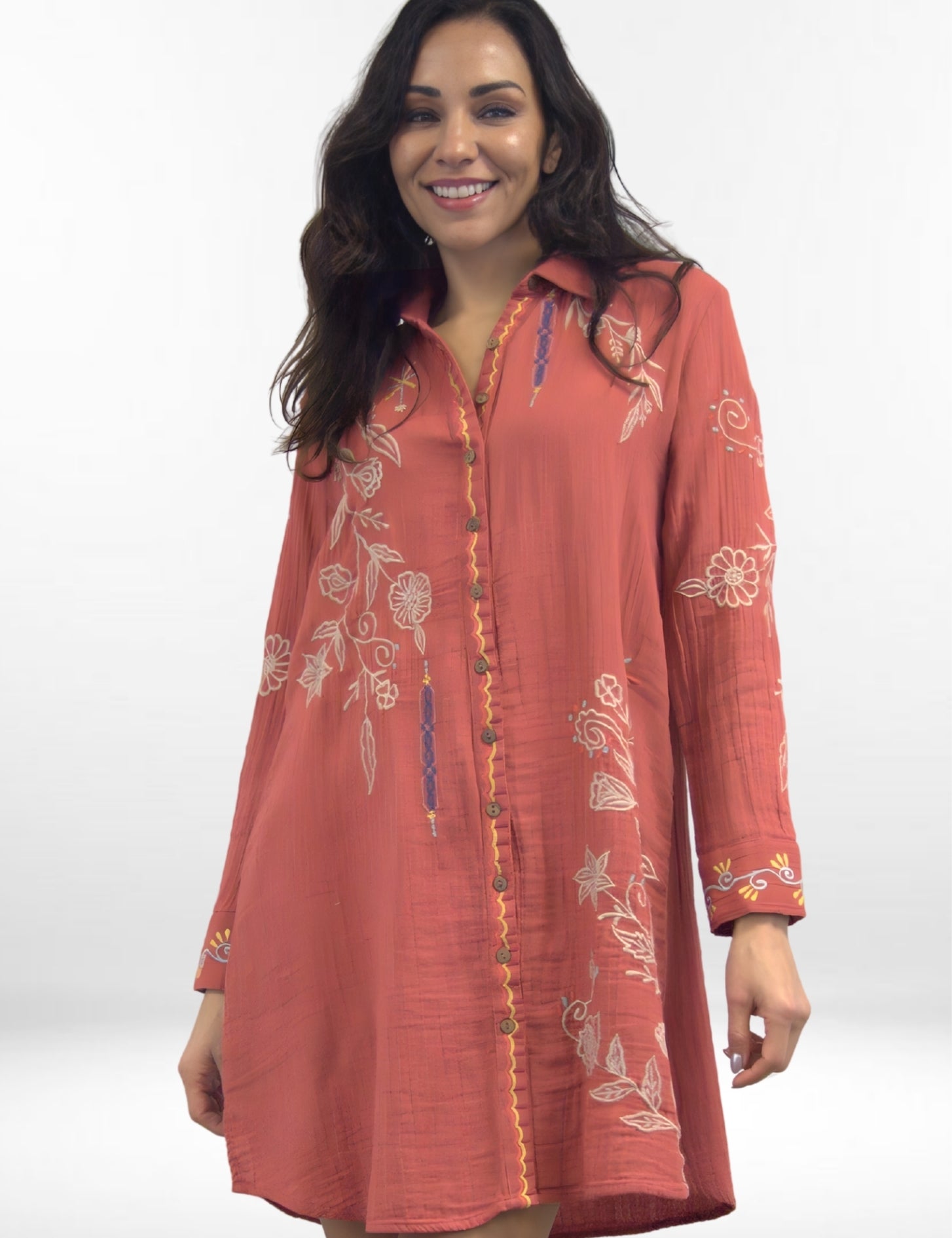 TALLY DRESS | Double Gauze Cotton Shirt Dress