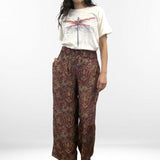 HARPER PANT | Printed Cupra Rayon Wide-Leg Pants