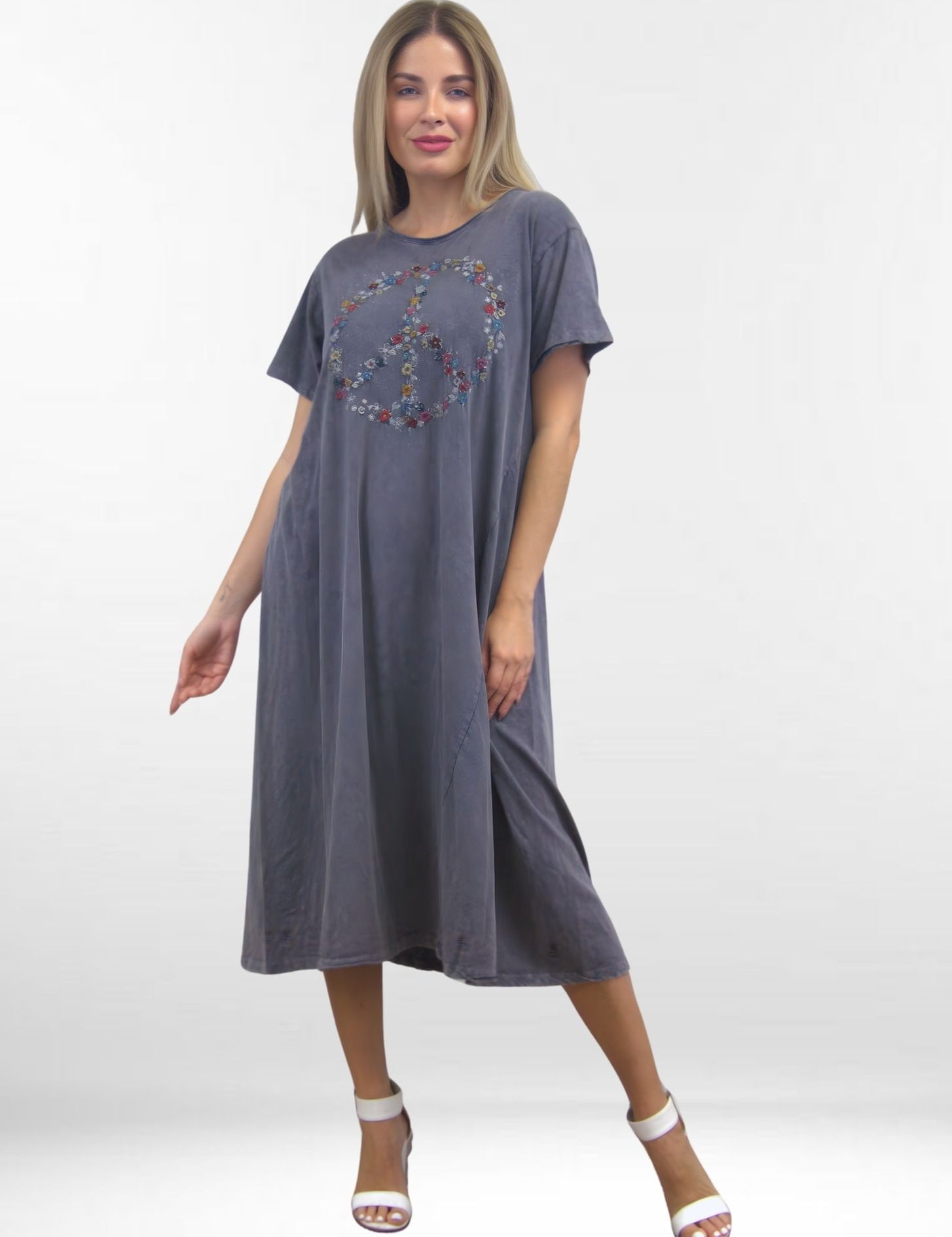 SANTANA DRESS | Washed Cotton T-Shirt Dress