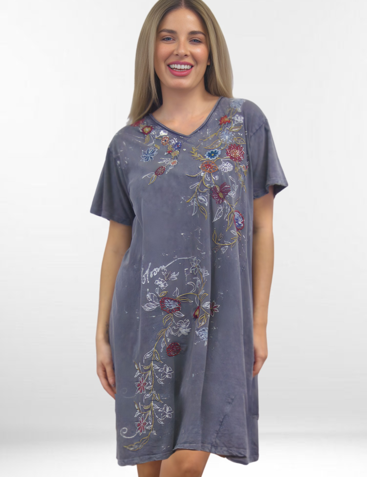 BRIGETTE DRESS | Heather Grey Cotton Dress