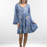 ZOE DRESS | Tiered Tencel Dress with Bell Sleeves