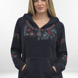 ESME TOP | Embroidered Thermal Knit Hoodie