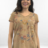 EZRA TEE | Everyday V-Neck Short Sleeve Tee with Embroidery