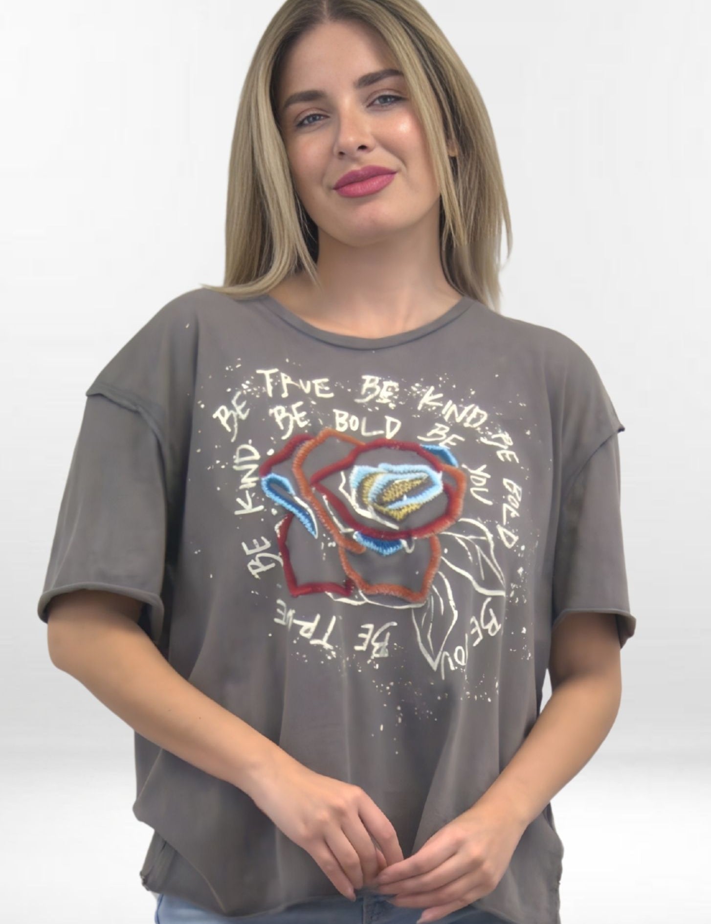 IVY TEE | Elevated Graphic Tee with Embroidered Details