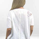 IVY TEE | Elevated Graphic Tee with Embroidered Details