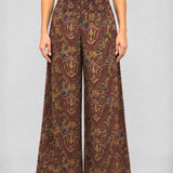 HARPER PANT | Printed Cupra Rayon Wide-Leg Pants