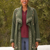 PALMA JACKET | Cotton Embroidered Jacket with Flyaway Collar