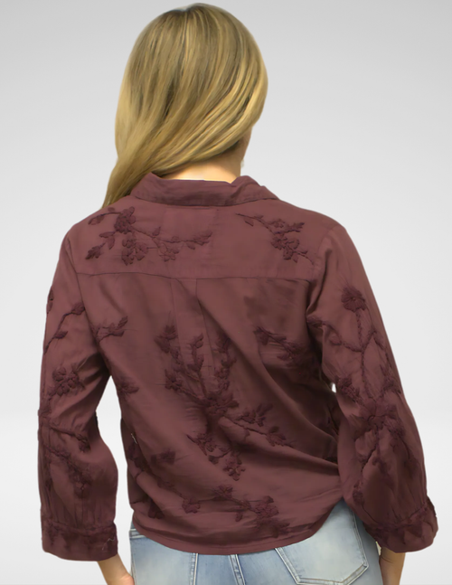 ALANIS BLOUSE - OXBLOOD