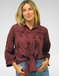ALANIS BLOUSE - OXBLOOD