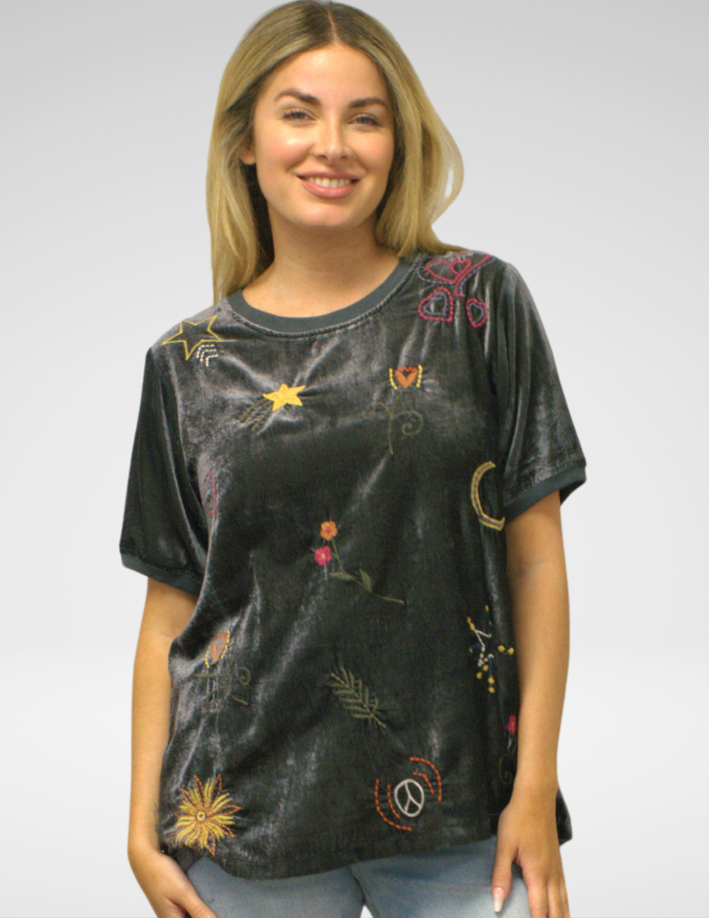 ODINE TEE - GREY (XS,S, XL ONLY)