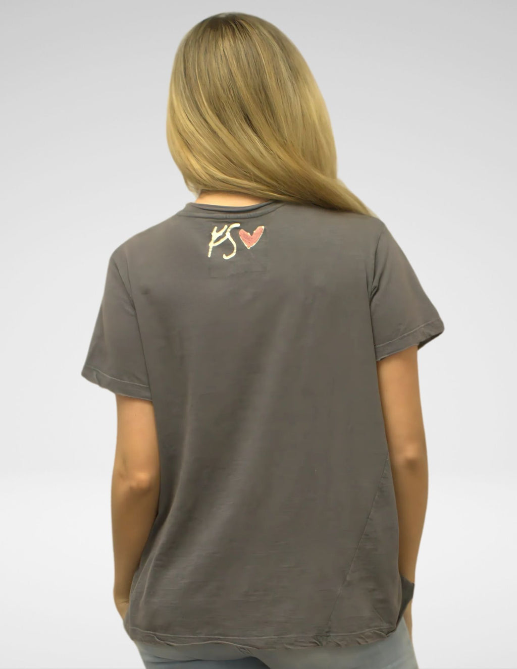 PEACE TEE - DARK GREY