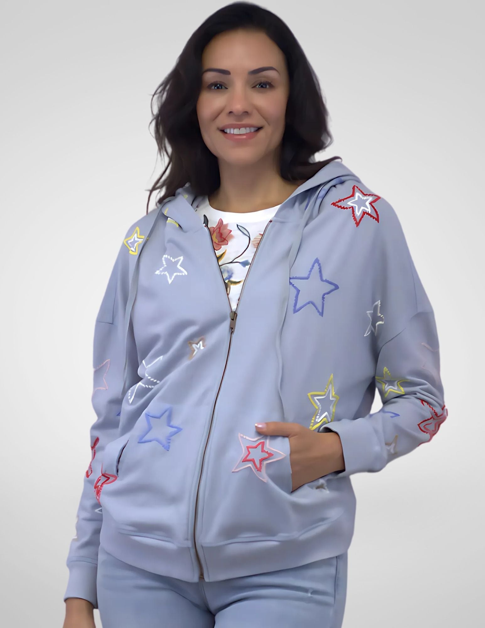 RIMA JACKET - BLUE FOG