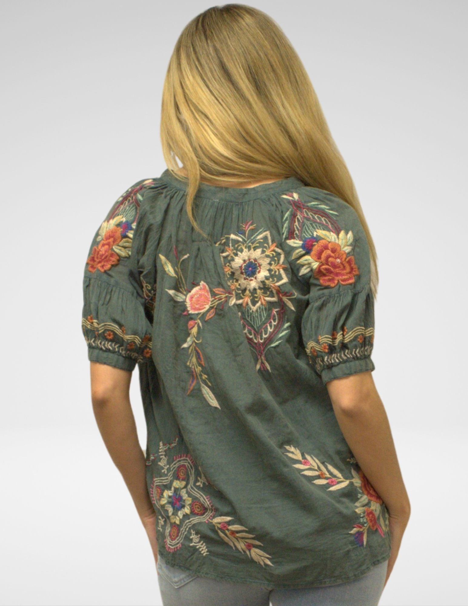 IZZY BLOUSE | DARK GREY (XS, S, AND XL ONLY)