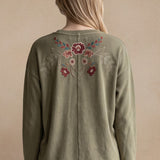 Sena Top | Women's Embroidered Boho Knit Top