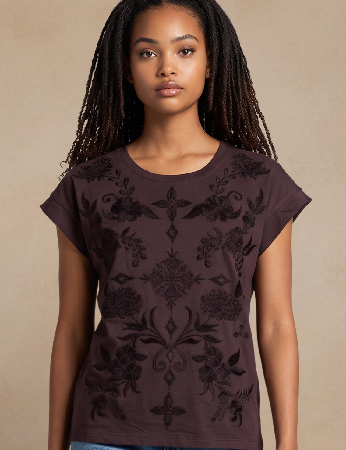 Cassidy Tee | Women's Embroidered Everyday Tee
