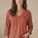 Lanna Top | Women's Lightweight Embroidered Top