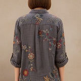 Isla Shirt | Women's Embroidered Button‑Front Shirt