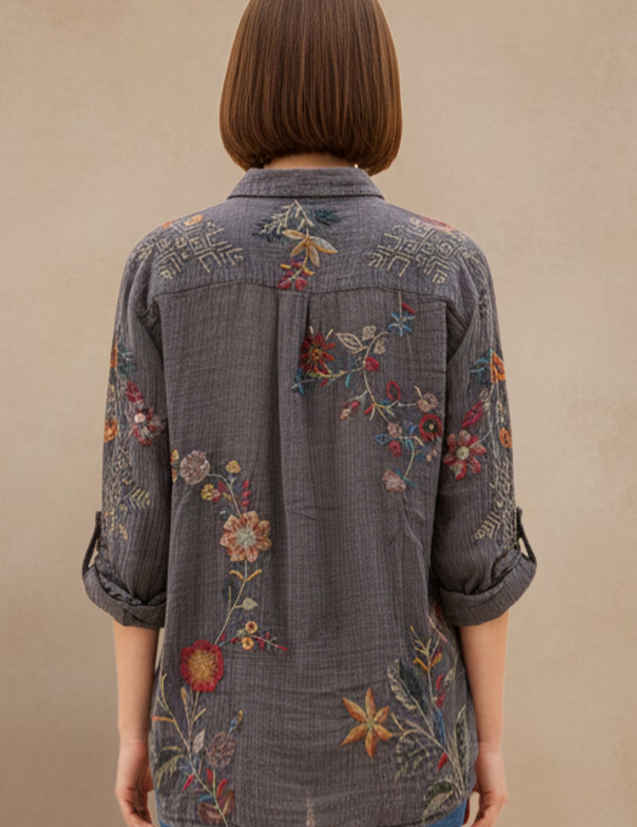Isla Shirt | Women's Embroidered Button‑Front Shirt