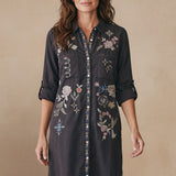Wendy Dress | Women's Embroidered Midi Dress