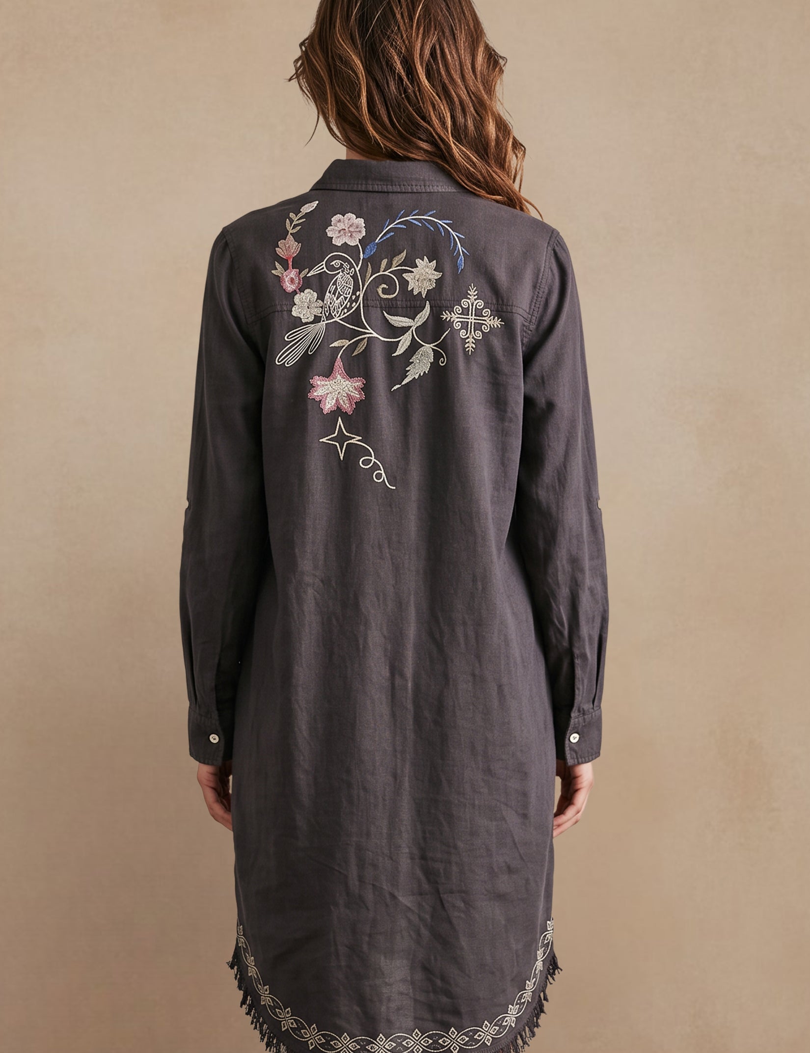Wendy Dress | Women's Embroidered Midi Dress